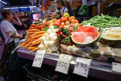 Un mercado de Barcelona el pasado viernes. 