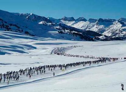 La Marcha Beret del año pasado, en la estación leridana de Baqueira Beret.