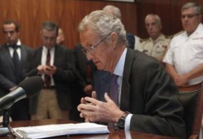 El ministro Pedro Moren&eacute;s, durante la presentaci&oacute;n de la Directiva de Defensa Nacional.