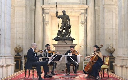 El cuarteto Quiroga interpretará piezas de Haydn, Mozart y Arnold Schönberg.