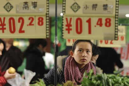 La inflación es una de las grandes preocupaciones del Gobierno chino. En la imagen, un mercado de la ciudad de Hefei, en el este del país.