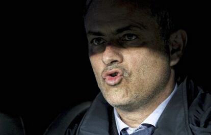 Mourinho, durante la final de Copa ante el Atlético.
