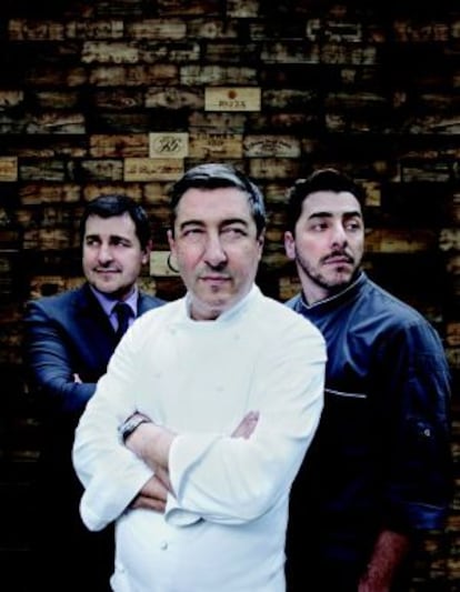 Josep, Joan (c) and Jordi Roca, in the El Celler de Can Roca restaurant.