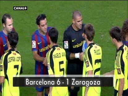 Liga BBVA. 8ª jornada. Barcelona 6 - Zaragoza 1