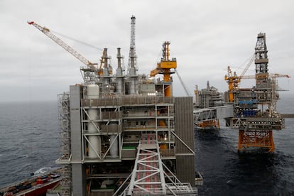 Plataforma de la petrolera noruega Equinor en el Mar del Norte