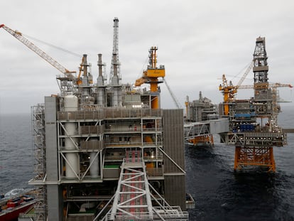 Plataforma de la petrolera noruega Equinor en el Mar del Norte