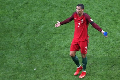 Cristiano Ronaldo al terminar el partido contra México.