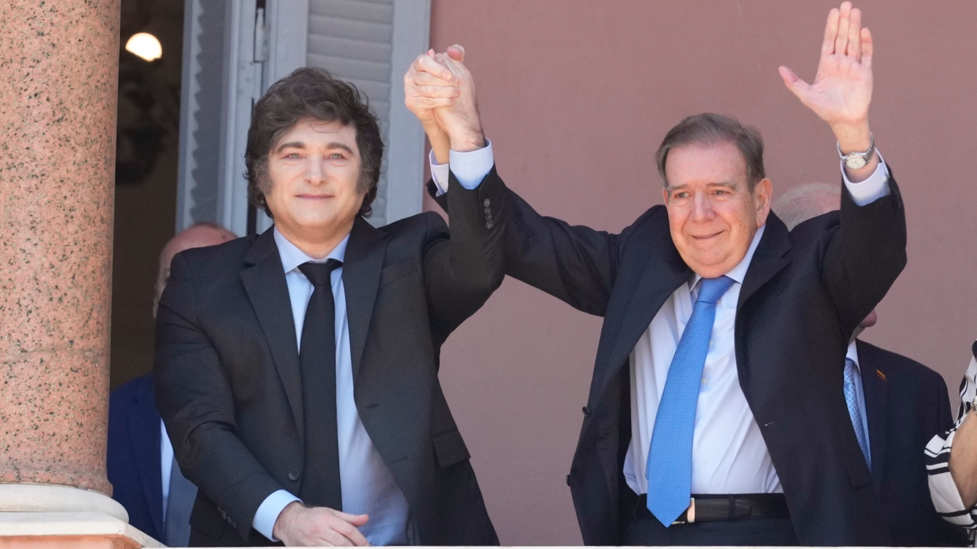 Milei recibe a Edmundo González en Buenos Aires, primera parada de su gira latinoamericana