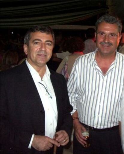 Ginés Jiménez y Raúl López Vaquero, juntos en una fiesta en 2008.