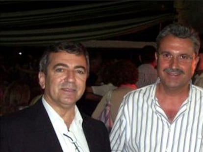 Ginés Jiménez y Raúl López Vaquero, juntos en una fiesta en 2008.