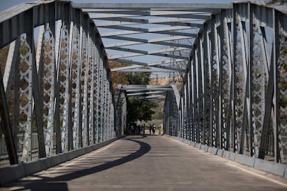 Puente de Arganda (siglo XIX-XX) sobre el río Jarama, uno de los mejores ejemplos de pasarelas metálicas en la región.