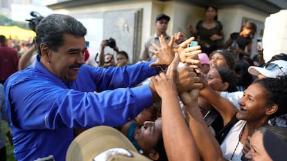 Nicolas Maduro  en campaña rumbo a las elecciones