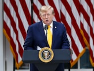 El presidente de Estados Unidos, Donald Trump, en la Casa Blanca, en Washington D. C., EE UU, el pasado 24 de agosto.