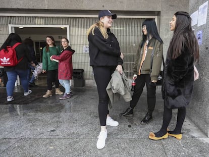 Students at Complutense University in Madrid.