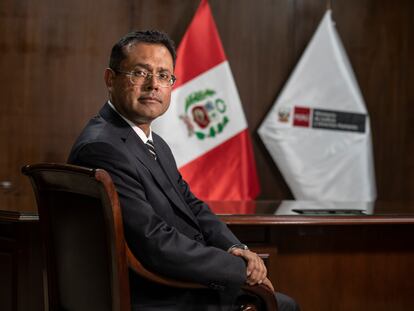 El ministro de justicia de Perú, José Tello Alfaro, el pasado martes en su oficina de Lima.