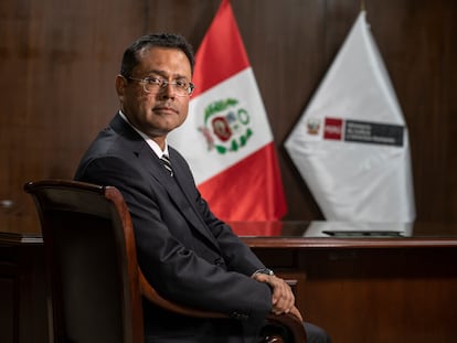 El ministro de justicia de Perú, José Tello Alfaro, el pasado martes en su oficina de Lima.