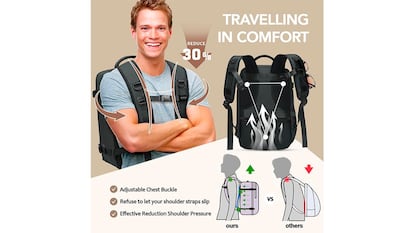 Cabin backpack on white background.