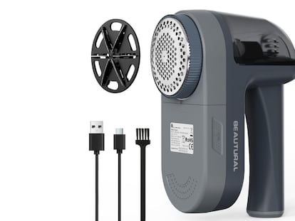 Quitapelusas eléctrico recargable apto para diferente tipo de tejidos. SOLO 18,99€