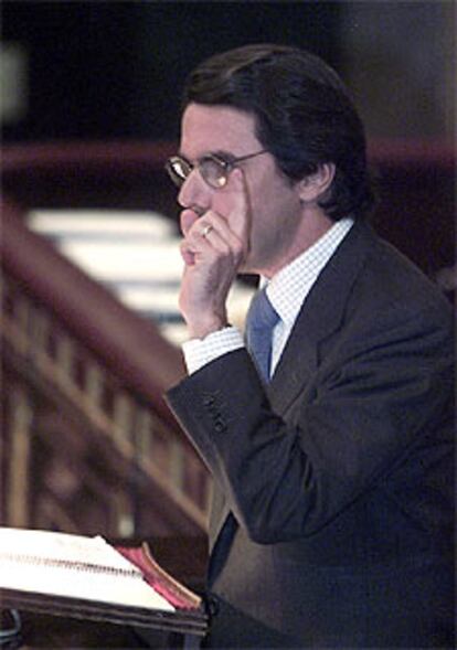 Aznar, en un debate sobre la guerra de Irak en el Congreso.