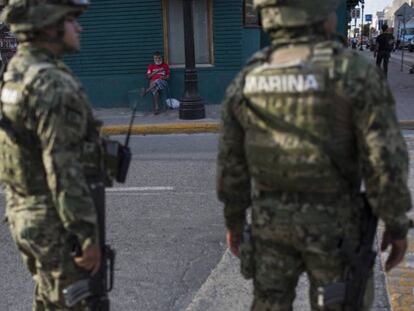 Militares en Matamoros, Tamaulipas. 