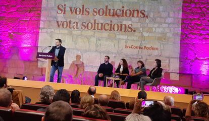 Jaume Asens, en un momento del acto en la Antiga Audiència en Tarragona.