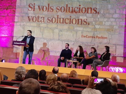 Jaume Asens, en un momento del acto en la Antiga Audiència en Tarragona.