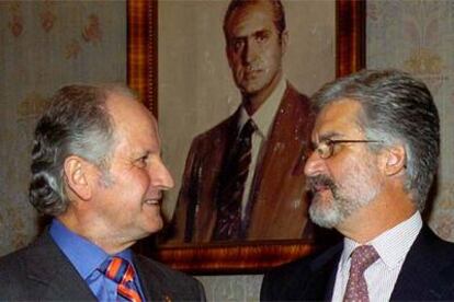 Juan María Atutxa y Manuel Marín, en el despacho del presidente del Congreso de los Diputados.