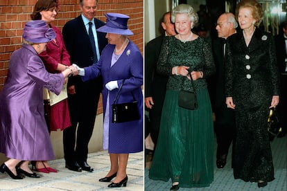 Los sombreros, los zapatos de tacón cuadrado o el bolso: con el tiempo el estilo de ambas se fue mimetizando hasta coincidir, en varias citas, con atuendos muy similares.