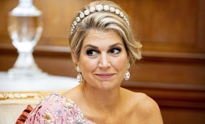 La reina Máxima de Holanda, el 14 de octubre en Delhi (India).