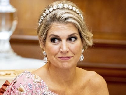 La reina Máxima de Holanda, el 14 de octubre en Delhi (India).