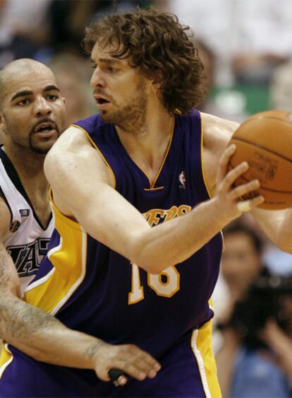 Pau Gasol, en un momento del partido contra Utah.