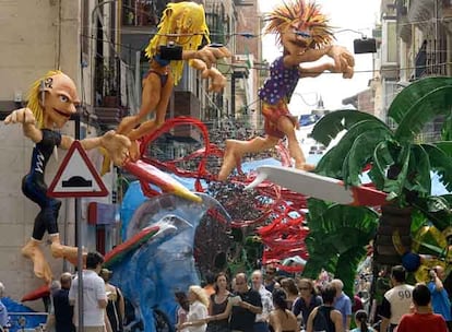 Calles decoradas en las fiestas de Gràcia, en Barcelona.