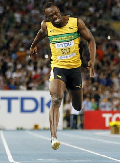 Usain Bolt, en Daegu.