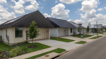 Homes built with a 3D printer by the American company ICON in Georgetown, Texas.   