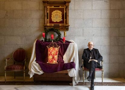 El cardenal Carlos Osoro, a finales de diciembre en el arzobispado de Madrid.