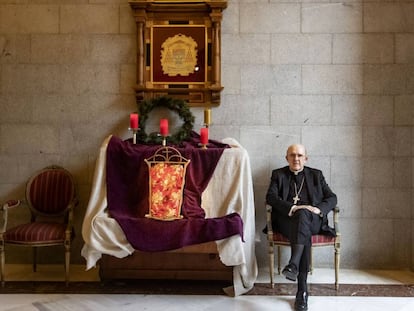 El cardenal Carlos Osoro, a finales de diciembre en el arzobispado de Madrid.