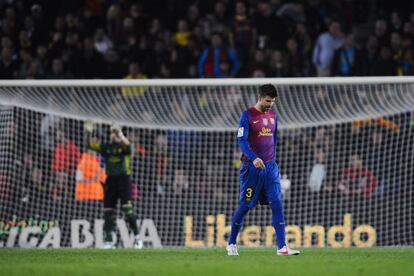 Piqué, en el duelo ante el Sporting de Gijón.