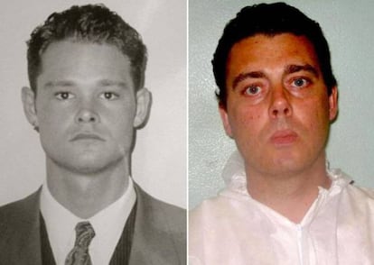 Left: Romano van der Dussen before he entered prison in September 2003. Right: Briton Mark Dixie.