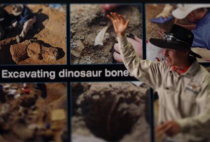 George Sinapius, guía de la organización Australian Age of Dinosaurs, en Winton (Australia). Este organismo sin ánimo de lucro realiza las Semanas de Descubrimiento de Dinosaurios, donde se puede excavar y poner a punto fósiles enterrados durante los últimos 95 millones de años. Plazas limitadas.