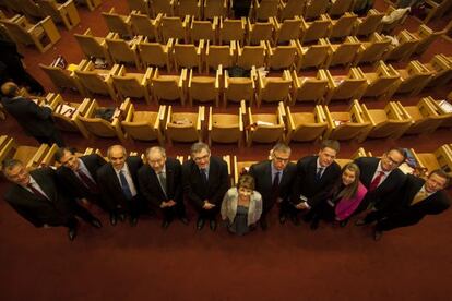 Representantes de ocho escuelas de negocios en la sede de IESE