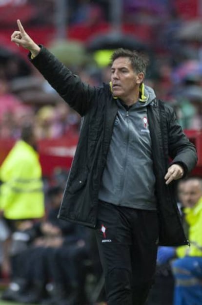 Berizzo, durante un partido del Celta.