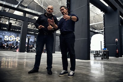Domingo Sánchez y Antonio Banderas, en una foto de promoción del espacio Sohrlin.