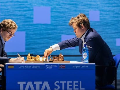 Primeros movimientos de la partida Antón-Carlsen, hoy en Wijk aan Zee