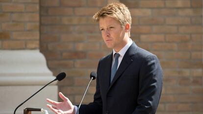 Hugh Grosvenor, duque de Westminster, en un discurso en Nottinghamshire en 2018.