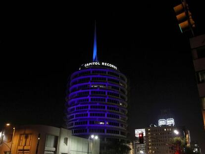 La sede de la discográfica Capitol Records en Hollywood.