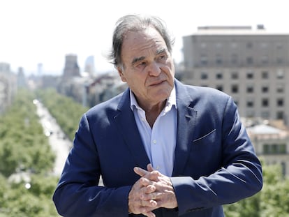 Oliver Stone, retratado en Barcelona donde presenta en el BCN Film Fest 'JFK: caso revisado'