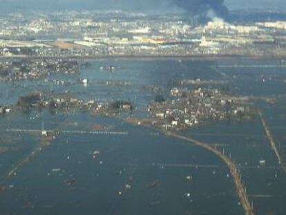 Vista aérea de los daños causados en Sendai tras el maremoto que sacudió Japón en 2011.