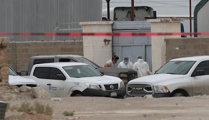 Inmueble donde fueron hallados cuerpos embalsamados, el 27 de junio de 2025, en Ciudad Juárez, Chihuahua.