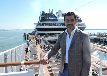 Gianni Onorato, consejero delegado de MSC Cruceros, en la cubierta del MSC Meraviglia.