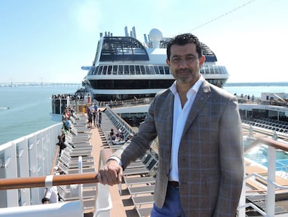 Gianni Onorato, consejero delegado de MSC Cruceros, en la cubierta del MSC Meraviglia.